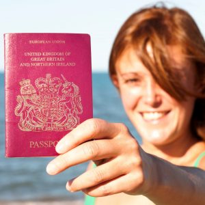 woman with english passport